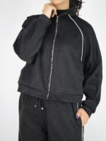 ست بامبر و شلوار سوییت مشکی - Image 4