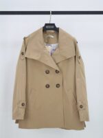 بارانی یقه ایستاده کتان ایستاده - Image 12