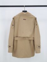 بارانی یقه ایستاده کتان ایستاده - Image 13