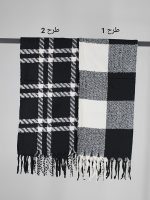 شال موهر مدل سیاه سفید - تصویر 10