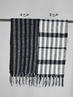 شال موهر مدل سیاه سفید - تصویر 11