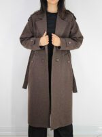 پالتو فوتر بلند کمردار - Image 3