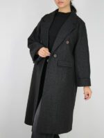 پالتو فوتر بلند تک دکمه - Image 6
