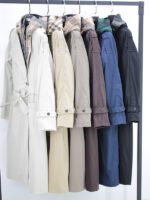 بارانی بلند دو یقه کلاه دار - Image 2