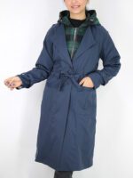 بارانی بلند دو یقه کلاه دار - Image 7