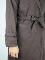 بارانی بلند دو یقه کلاه دار - Image 8