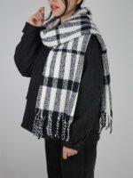 شال موهر مدل سیاه سفید - Image 5