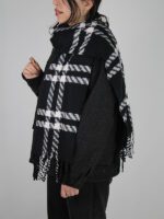 شال موهر مدل سیاه سفید - Image 6