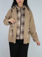 کت کتان دو یقه کلاه‌دار - Image 7