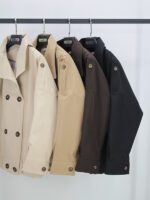 بامبر جکت یقه ایستاده کتان - Image 2