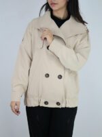 بامبر جکت یقه ایستاده کتان - Image 4