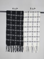شال موهر مدل سیاه سفید - Image 12